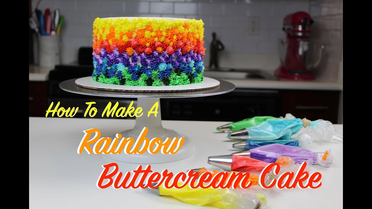 How To Make A Rainbow Marble Cake | CHELSWEETS