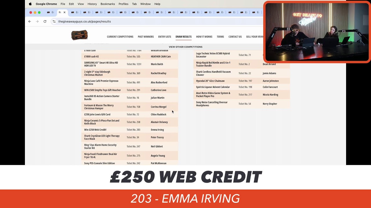 LIVE DRAW! 28/11/25 BMW S1000R, Honda CB1100, &pound;5000 cash and loads more!!!