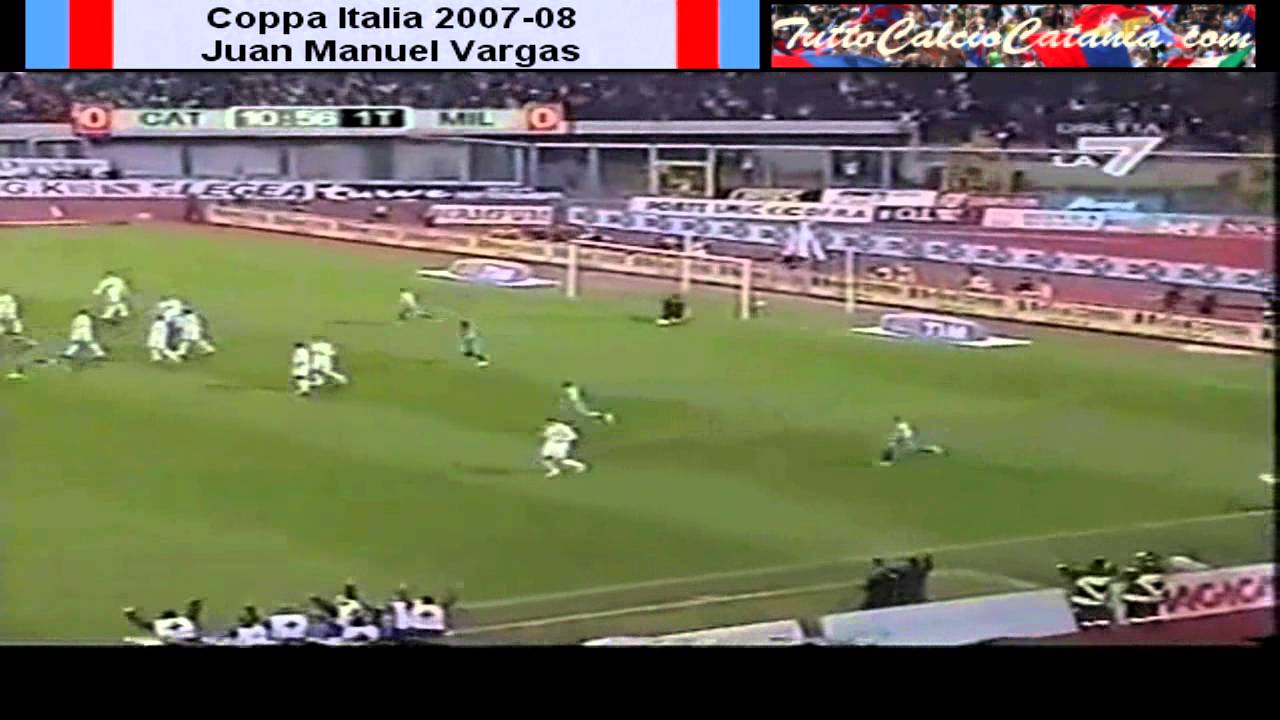 Catania: i gran gol di Spinesi, Vargas e Capuano contro il Milan