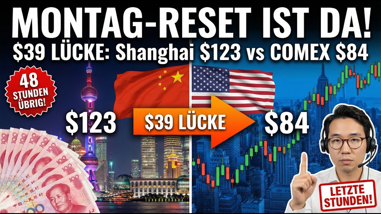 39-$-GAP: Shanghai 123 $ vs. Comex 84 $. Reset startet Montag!