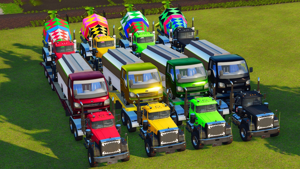 Transporting American Giant Trucks on a Crazy Mission! 🚛  Farming Simulator 22 #174