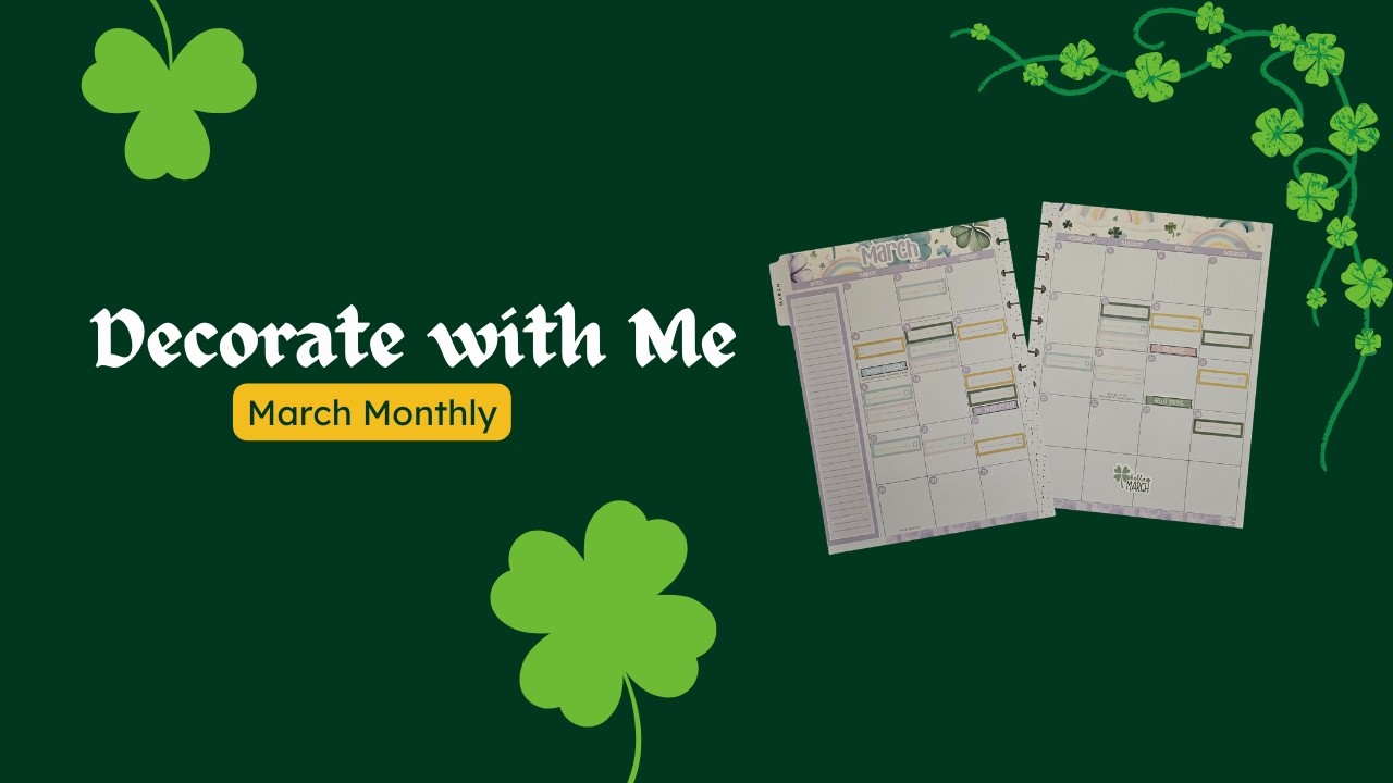 Decorate with Me | Classic Vertical Happy Planner | March Monthly