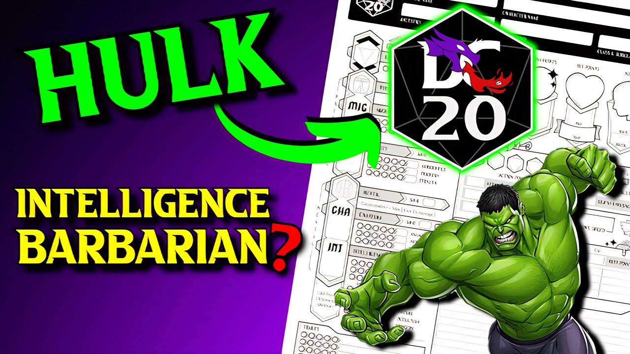 DC20 Character Creation on NEW Character Sheet | HULK OUT in DC20