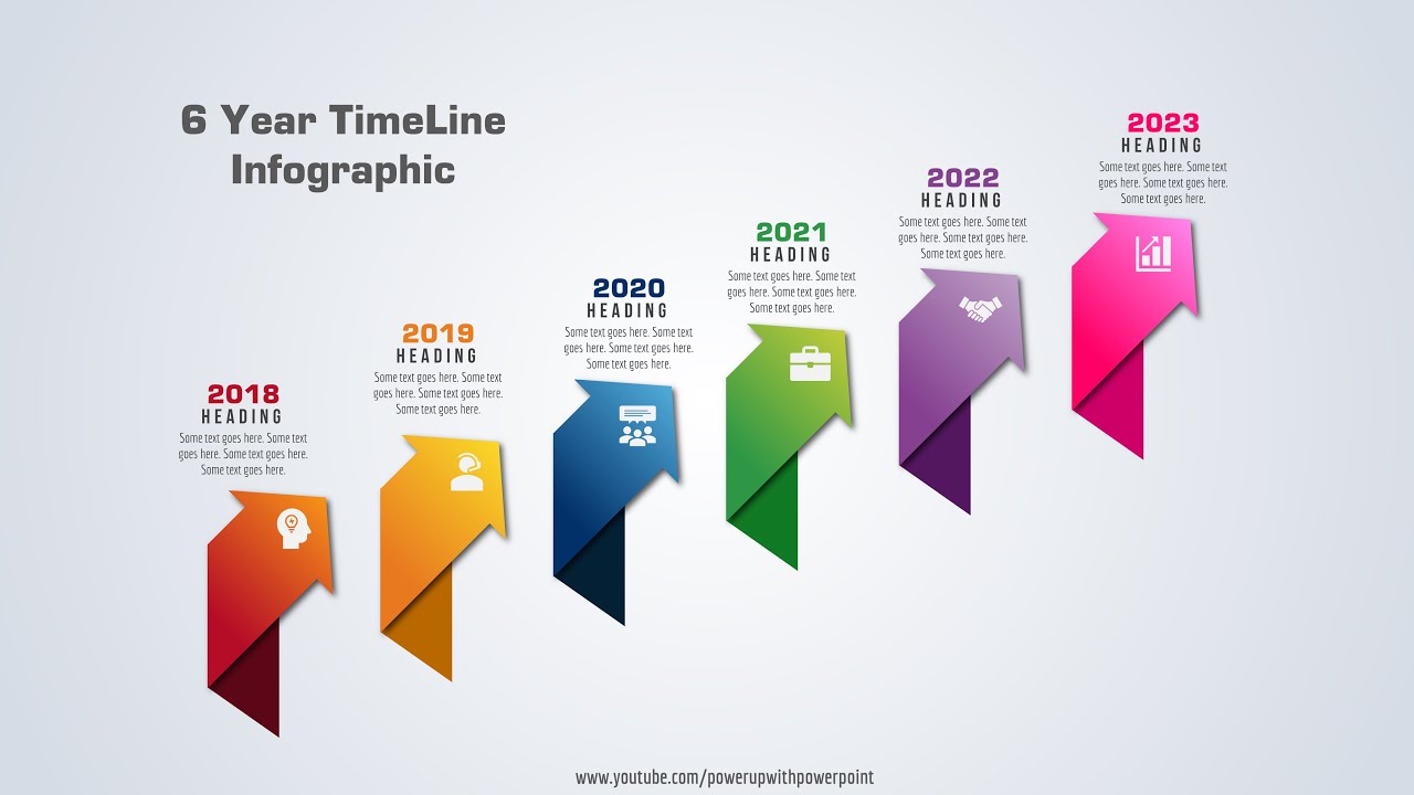 18.Create 6 Year TimeLine Infographic|Powerpoint Infographics|Graphic design|Free Template