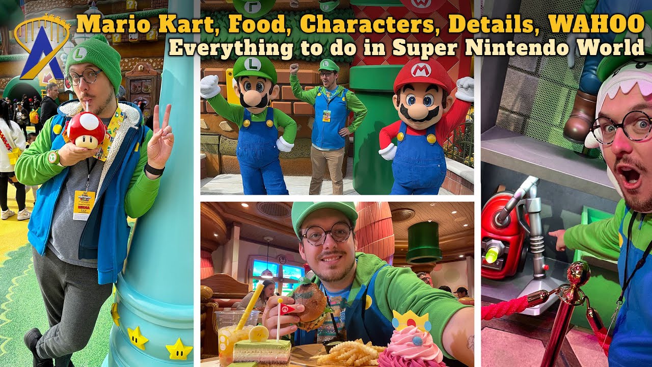 Food, Ride, Characters, Wahoo! Full Super Nintendo World overview at Universal Studios Hollywood