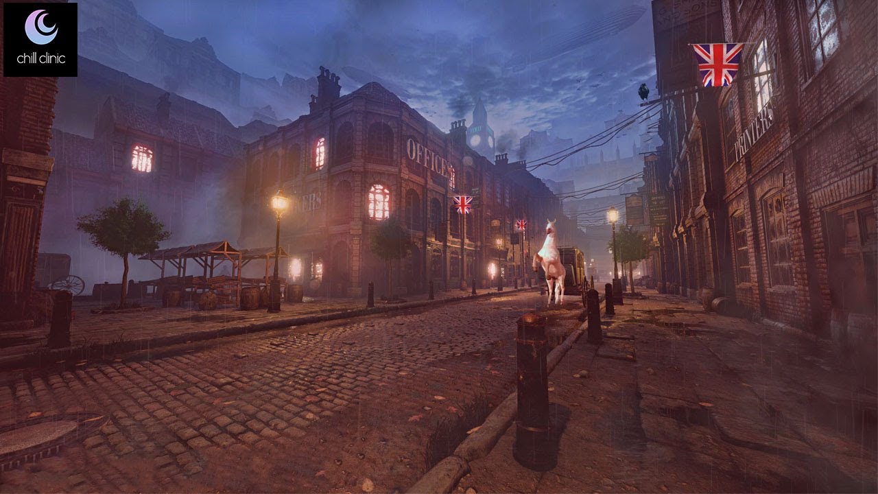 𝒱𝐼𝒞𝒯𝒪𝑅𝐼𝒜𝒩 𝐸𝑅𝒜 𝒜𝑀𝐵𝐼𝐸𝒩𝒞𝐸👑soft rain 💦horse and carriage 🐴crows, crickets🦟footsteps👣 old  church bell 🔔