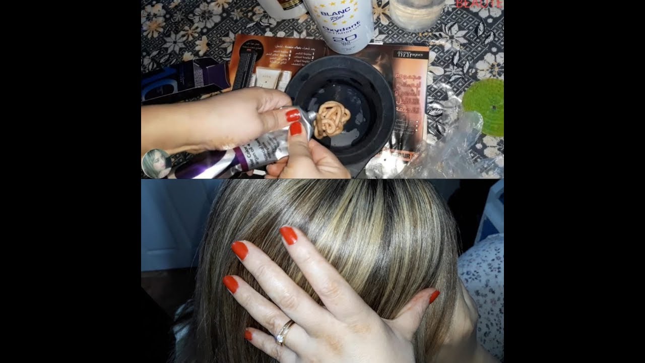 رنساج الشعر بعد الميش لإطفاء لونه بالاشقر الذهبي الفاتح 👱‍♀