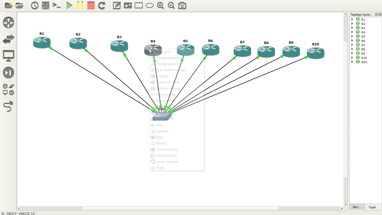 CCIE R&S INE topology configuration using GNS3  and IOU VMWare GNS3