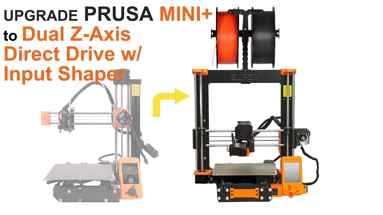 Upgrade Prusa Mini+ 3D Printer to Dual Z-Axis Direct Drive with Input Shaper Printer, Mini+ MK4S