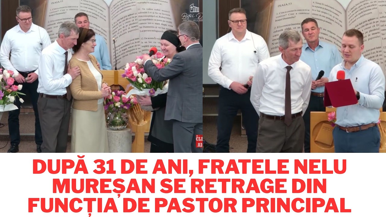 După 31 de ani, fratele Nelu Mureșan se retrage din funcția de pastor principal