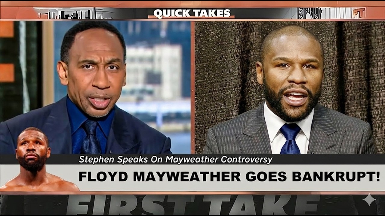 Stephen A Smith CONFRONTS Floyd Mayweather On Going BANKRUPT After $402 Million SCAM