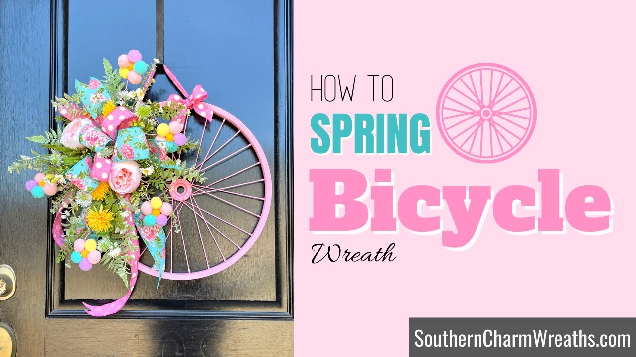 How to Make a  Spring Bike Wreath | Alternative Spring Wreath Idea | Wreath Making for Beginners