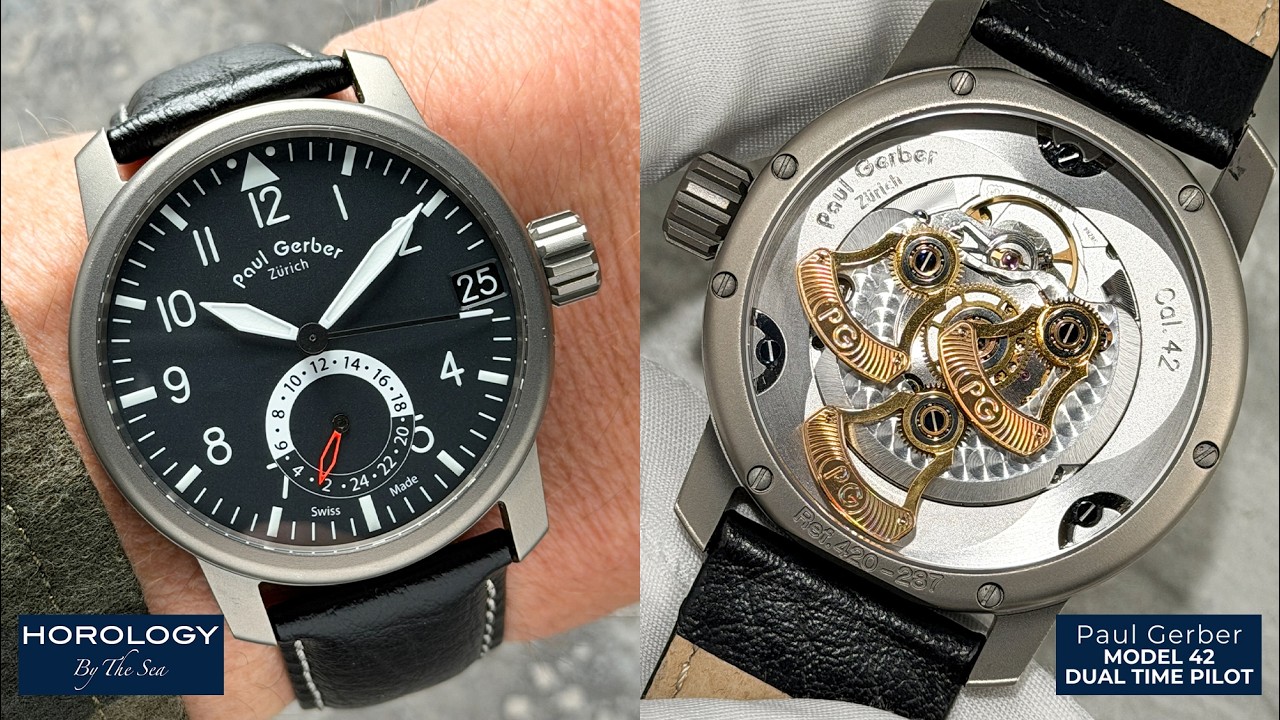 Paul Gerber Model 42 Pilot Dual Time (Pre-Owned) | Horology By The Sea