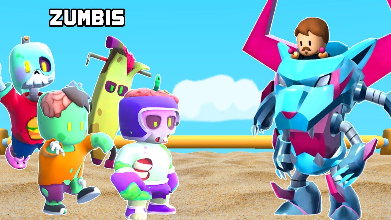 O MENINO HUMILDE VIROU ZUMBI E FOI AJUDADO PELO MrBEAST MEGAZORD NO STUMBLE GUYS
