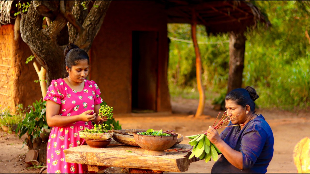 Healthy Manioke Leaf & wild eggplant / thibbatu Mallum/ village home #village #food #recipe