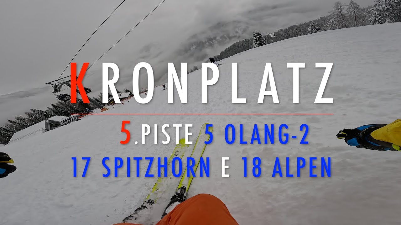4K 🔴 KRONPLATZ SKI 🔴 5. Piste 5 Olang-2 17 Spitzhorn 18 Alpen (blu) 🔴 Day 1 🔴 6.3.2024