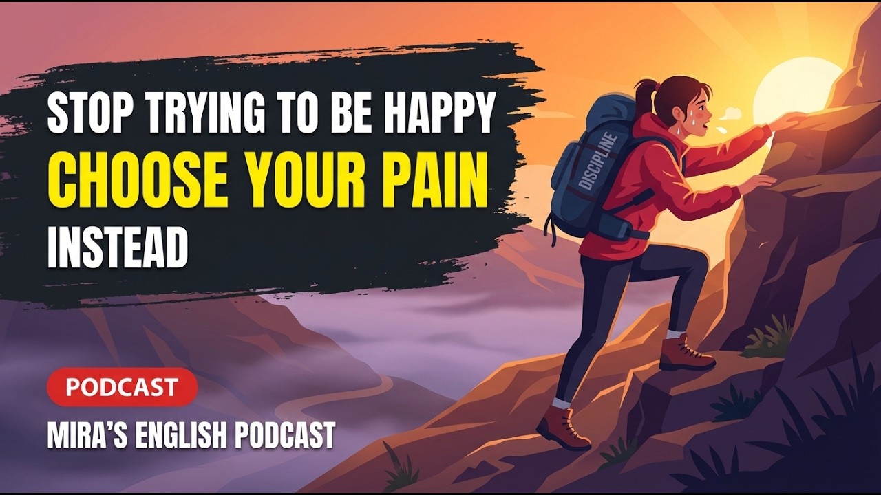Stop Trying To Be Happy. Choose Your Pain Instead | Mira's English Podcast
