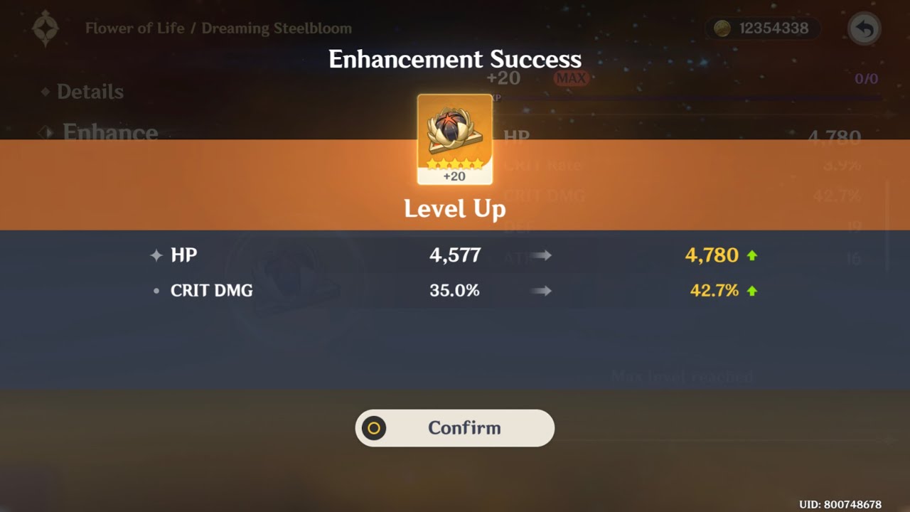 My first 50 CV Artifact in Genshin Impact