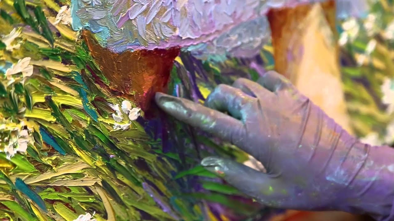 Iris Scott paints 