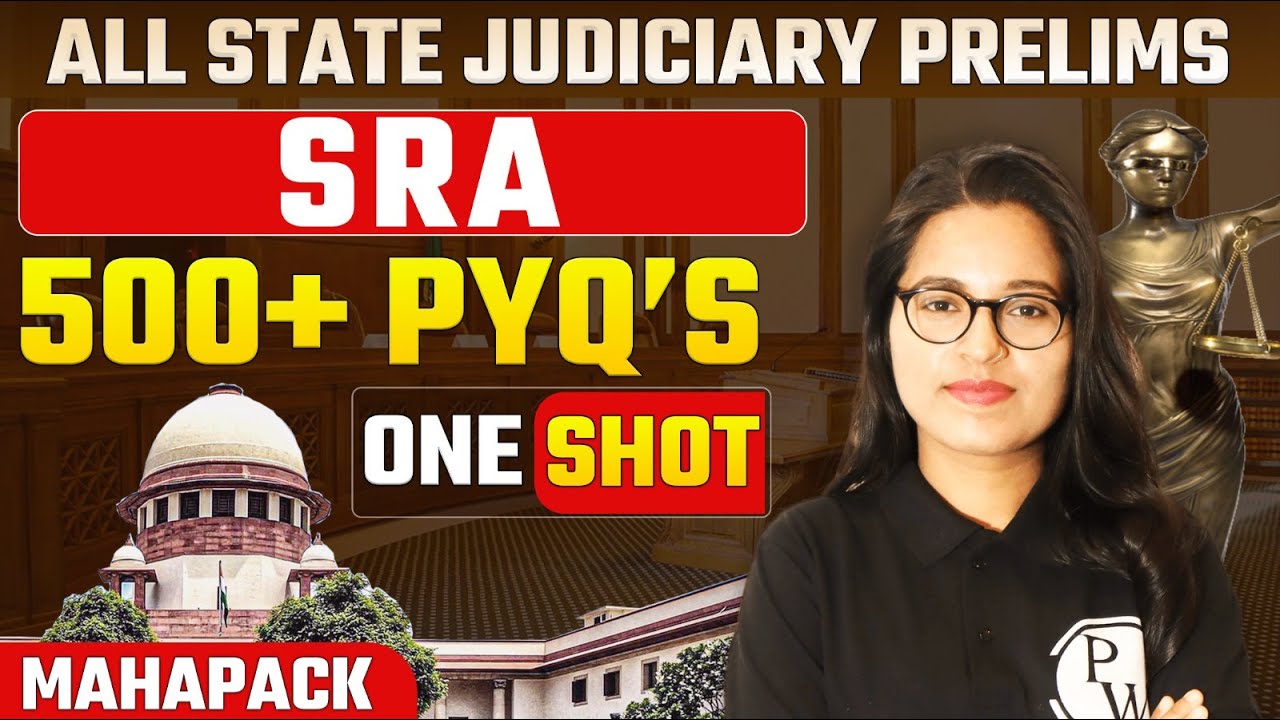 (SRA) Specific Relief Act One Shot | Judiciary PYQ's | State Judiciary Prelims Preparation