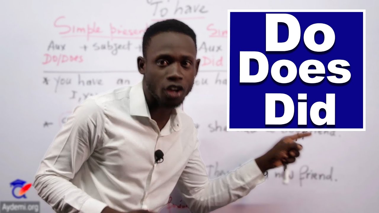 Men 3 Auxiliaires sa yo  (DO, DOES, DID) ki few pa ka poze kesyon an anglais a.