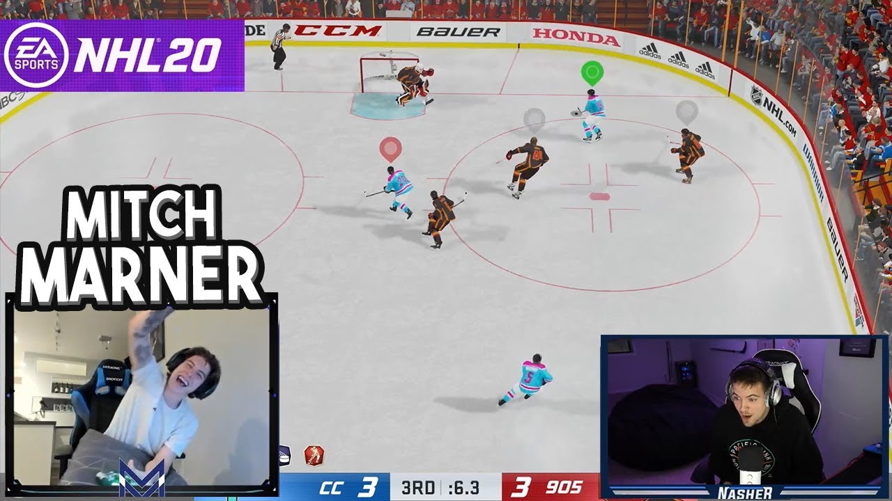 Играем в NHL 20 с Митчем Марнером