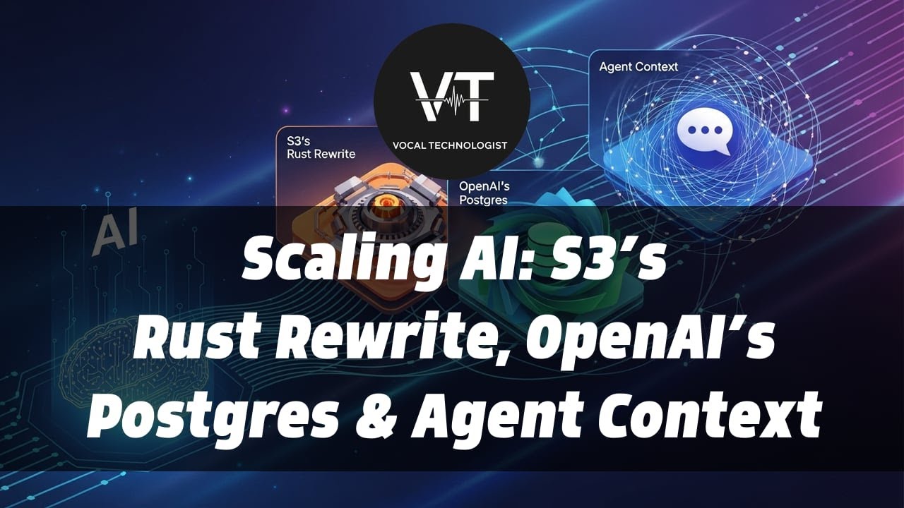 Scaling AI: S3’s Rust Rewrite, OpenAI’s Postgres & Agent Context