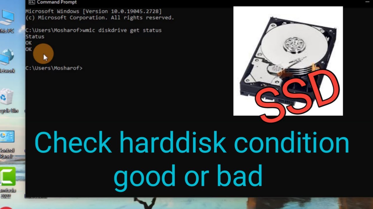 how to check hard disk health status &; Repair on windows 10