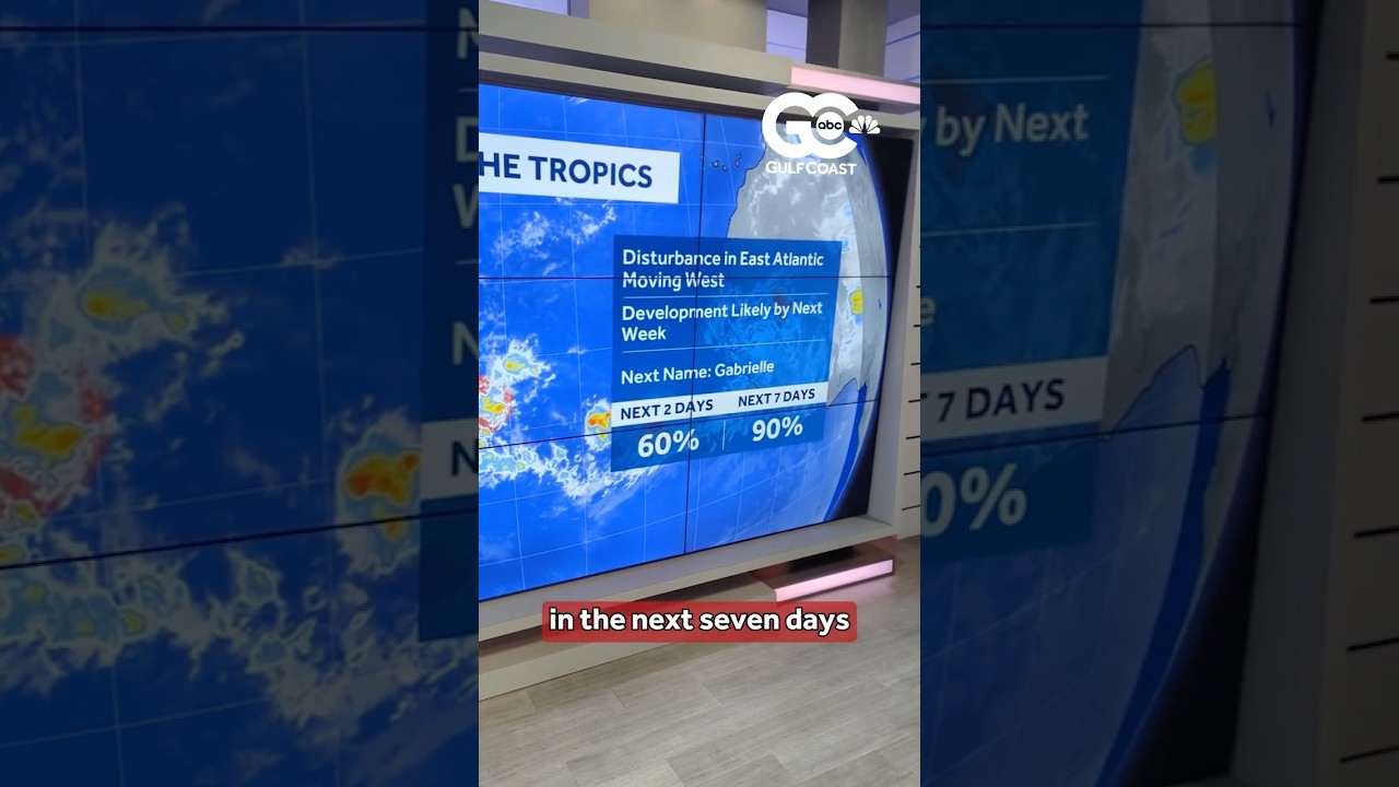 Two paths for disturbance that may develop into Tropical Storm Gabrielle