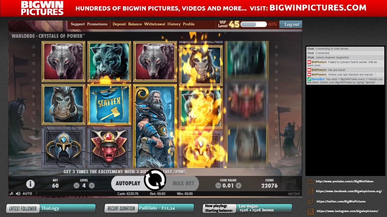 BigWinVideos 24/11 Leo Vegas 300&euro; start!
