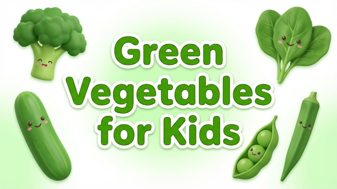 Green Vegetables for Kids | Learn Green Veggies Names | Food for Children | Tiny Smart World