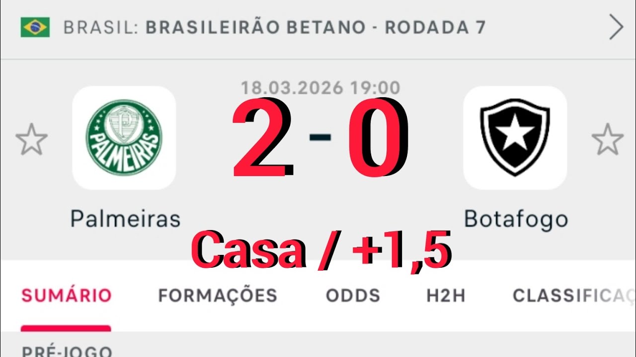 PALPITES DE FUTEBOL PARA HOJE (QUARTA-FEIRA) DIA 18/03/2026