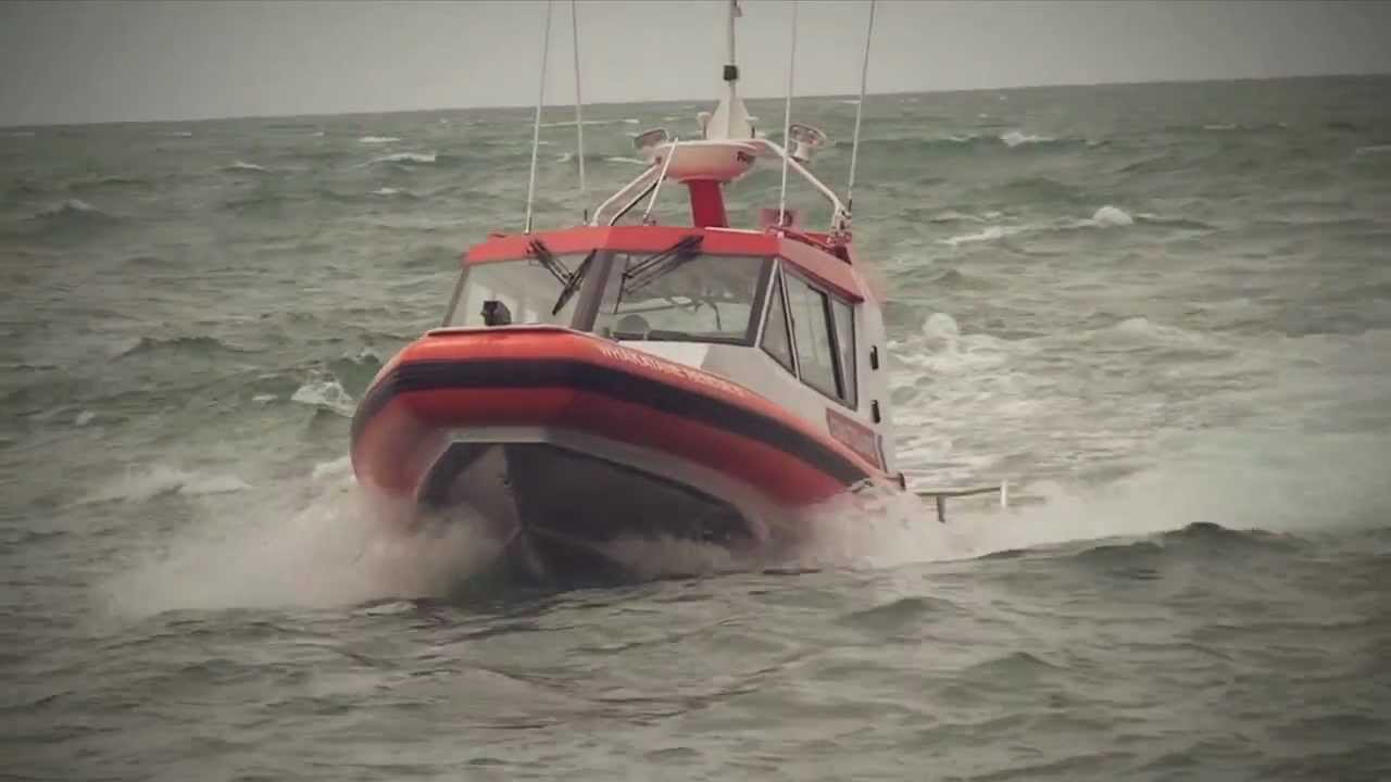 WHAKATANE Coastguard Boat Crossing the Bar