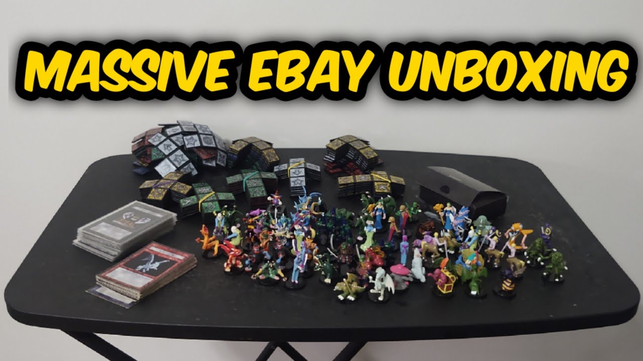 Massive eBay Dungeon Dice Monsters Lot Unboxing (68 Figures and Cards)