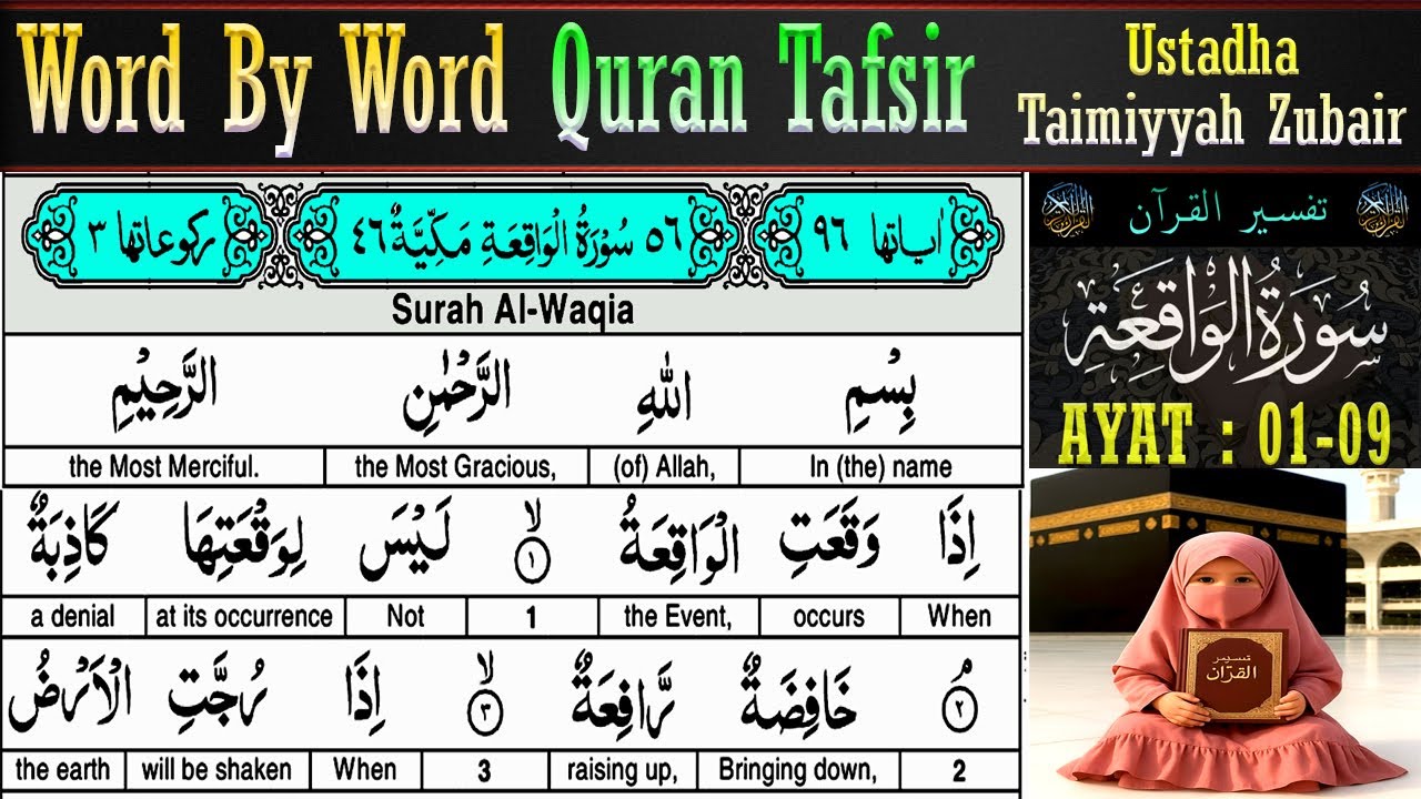 EP 1 | Surah Al-Waqiah Ayat 1–9 Tafsir | Taimiyyah Zubair | Quran Tafseer in English