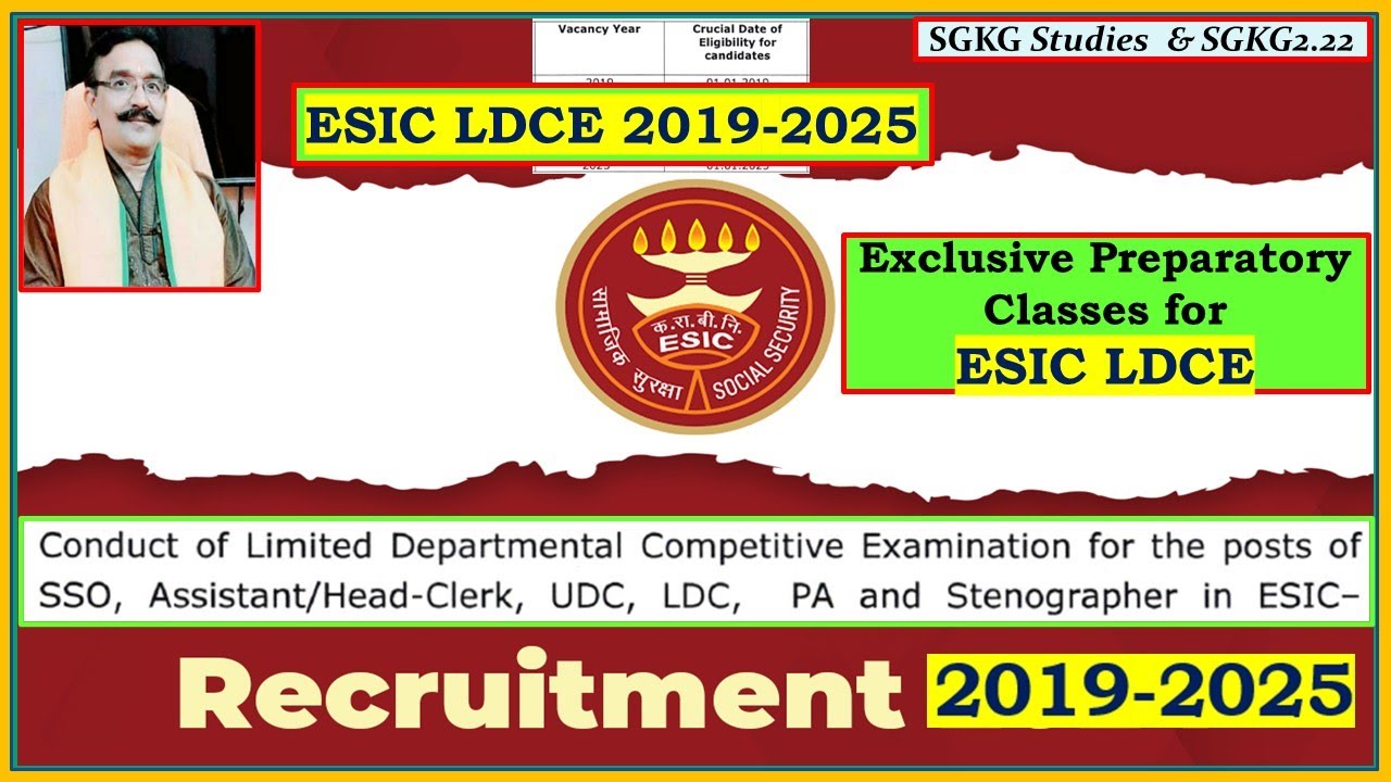 #syllabus #esic #ldce #notification #2024 for the #posts of #sso #asst #udc #ldc #pa #steno #best