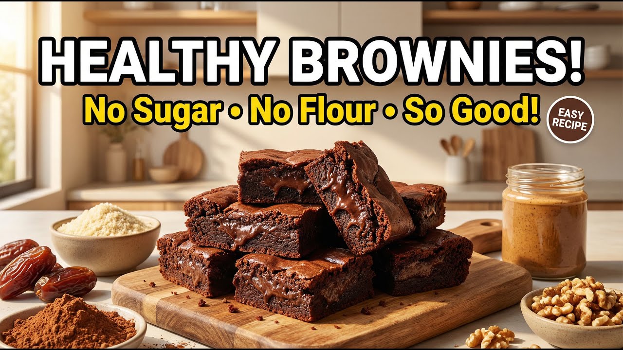 Healthy Brownie 🍫 No Sugar, No Flour – So Fudgy!