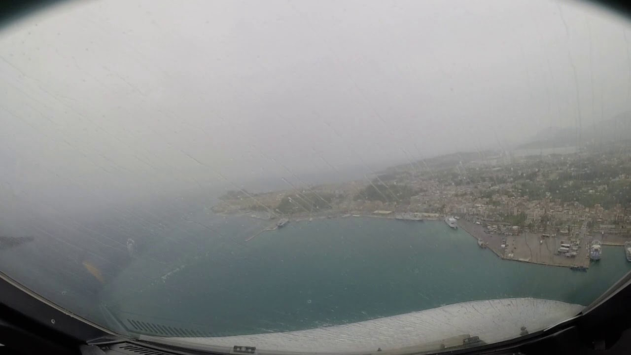 Circling approach to Corfu