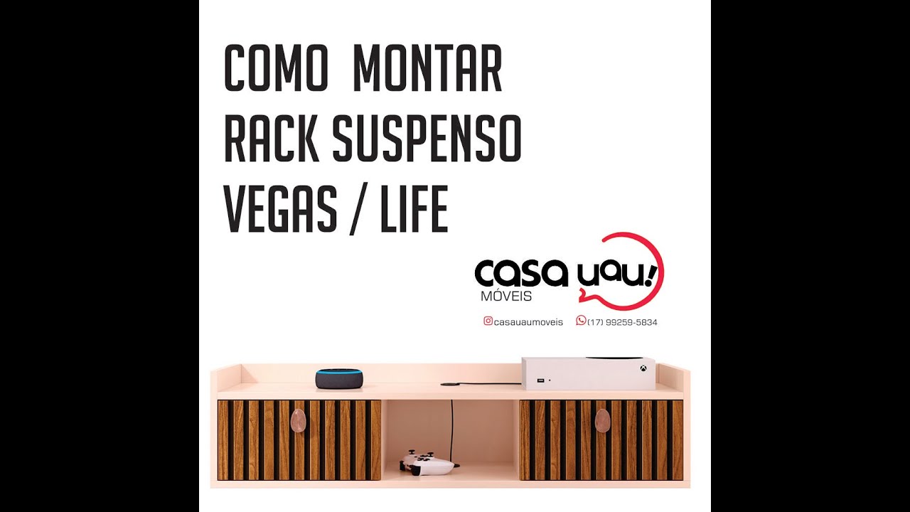 COMO MONTAR RACK SUSPENSO VEGAS 0,90 / LIFE 1.20CM