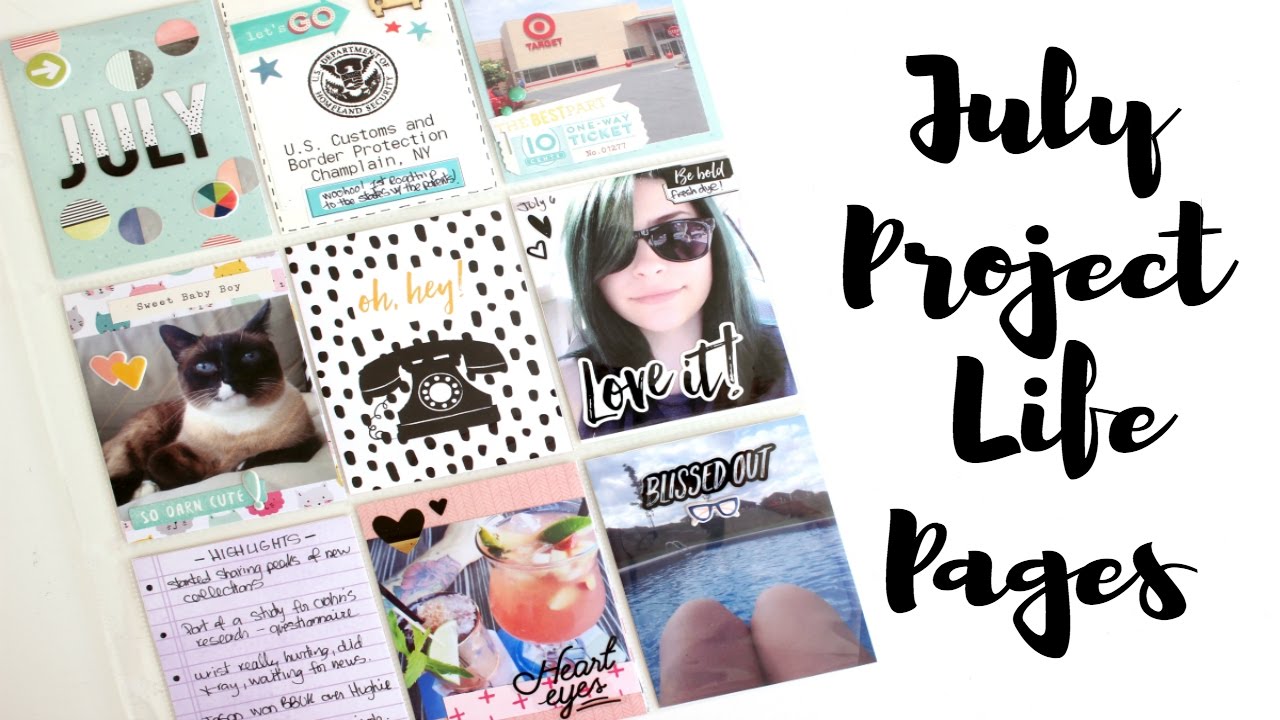 9x12 Project Life Monthly Flip Through | July 2016 | Serena Bee Creative