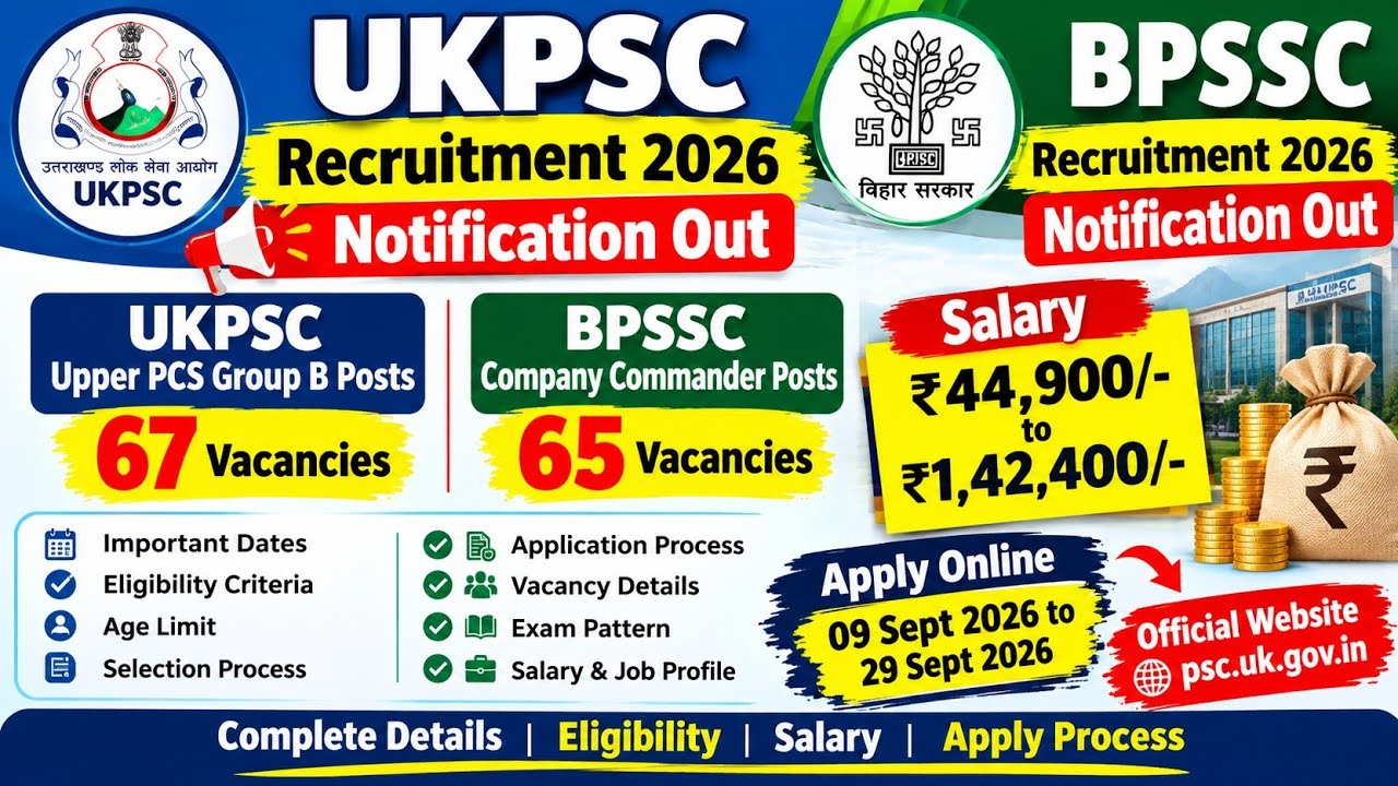 UKPSC/ BPSSC RECRUITMENT 2026 🚨|| Big Opportunity For GOVT Job || Check Eligibility Salary 👇 Info 