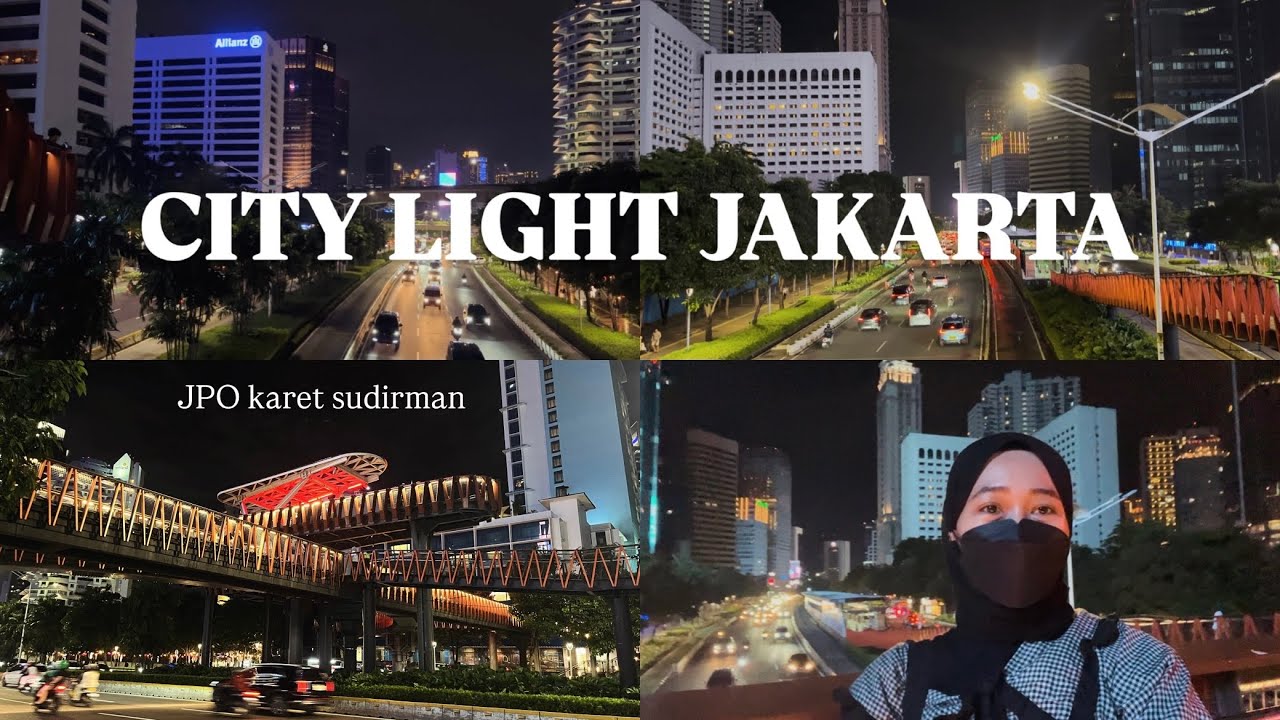 KEINDAHAN JAKARTA DI MALAM HARI: JPO Pinisi Karet Sudirman ! CAKEP BANGET!