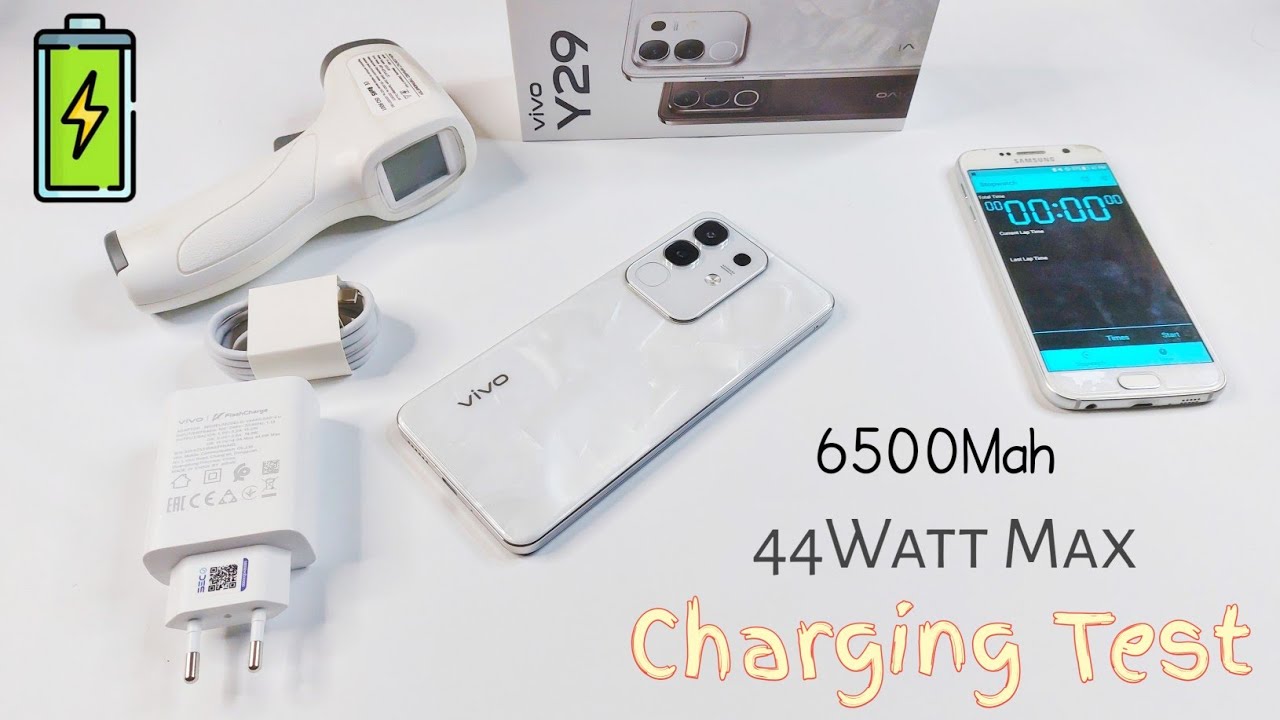 Vivo Y29 Charging Speed Test | 44Watt Max Charger | 6500Mah Battery 🔋 | Heating Test
