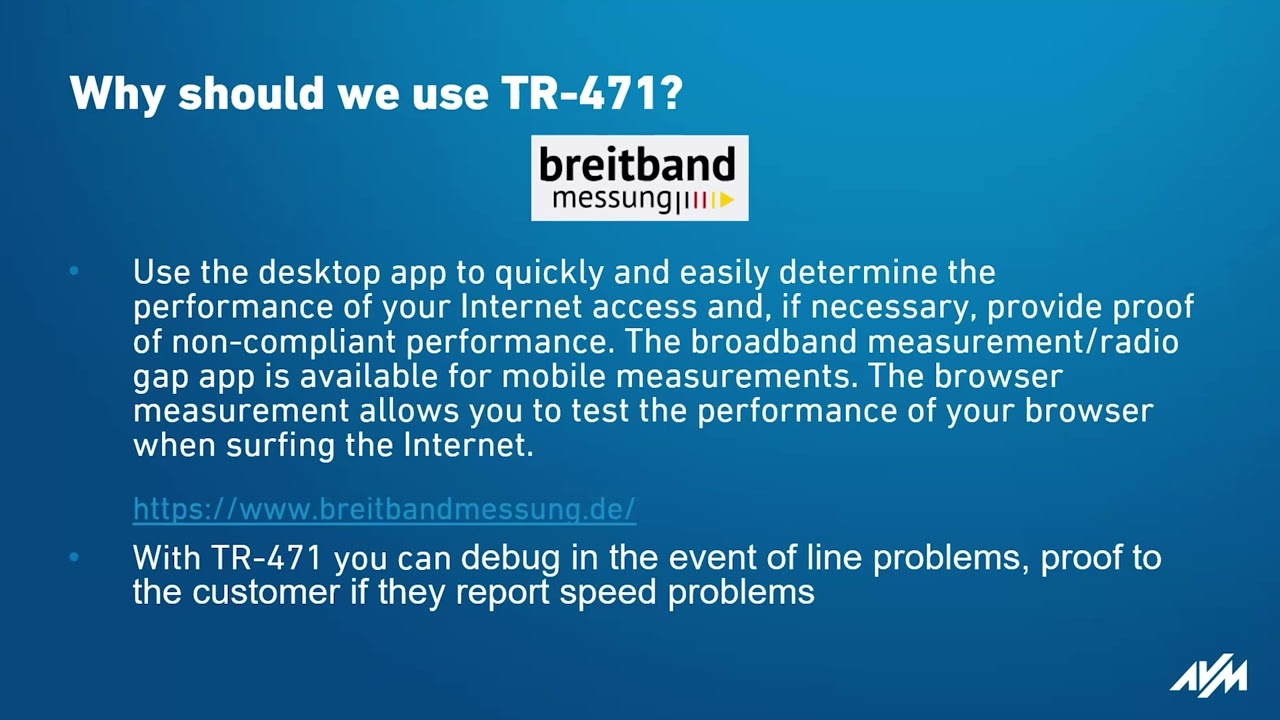 Automated speed test TR-471 via TR-069 / TR-369