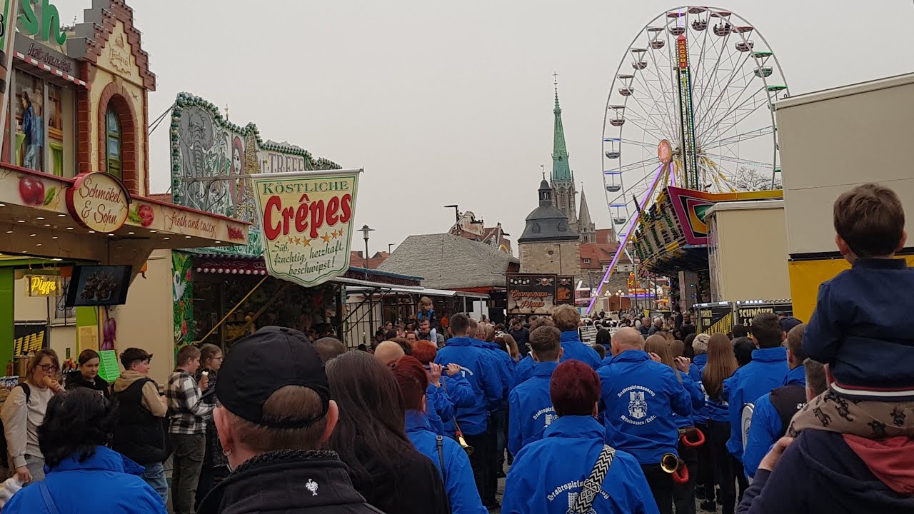 30.3.24 Eröffnung Frühlingsrummel mühlhausen Thüringen / mit dem Stadtspielmannszug & dem OB!