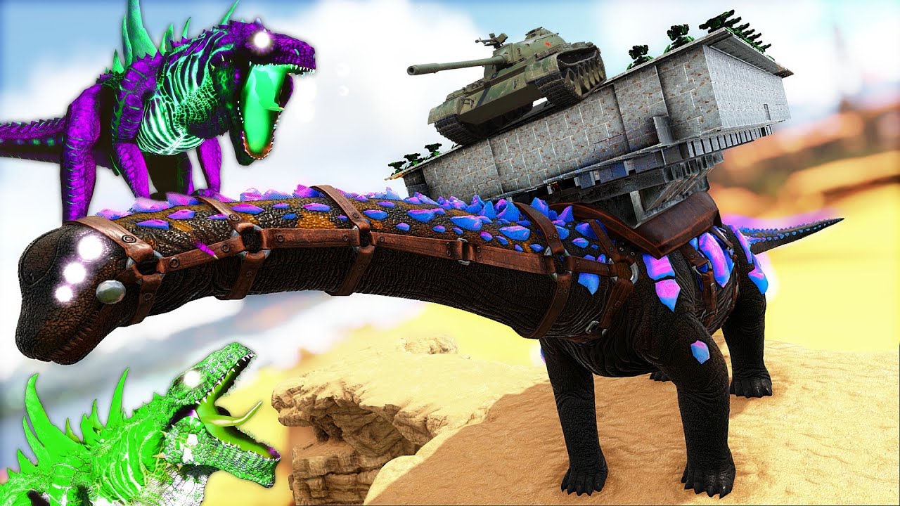 Em Busca da Base 100% SEGURA! Fiz Uma Fortaleza Em Meu TITANOSSAURO! ARK PVP G.R - DINOSSAUROS