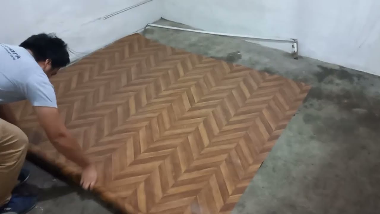 CÓMO INSTALAR piso laminado en rollo en comedor ✅