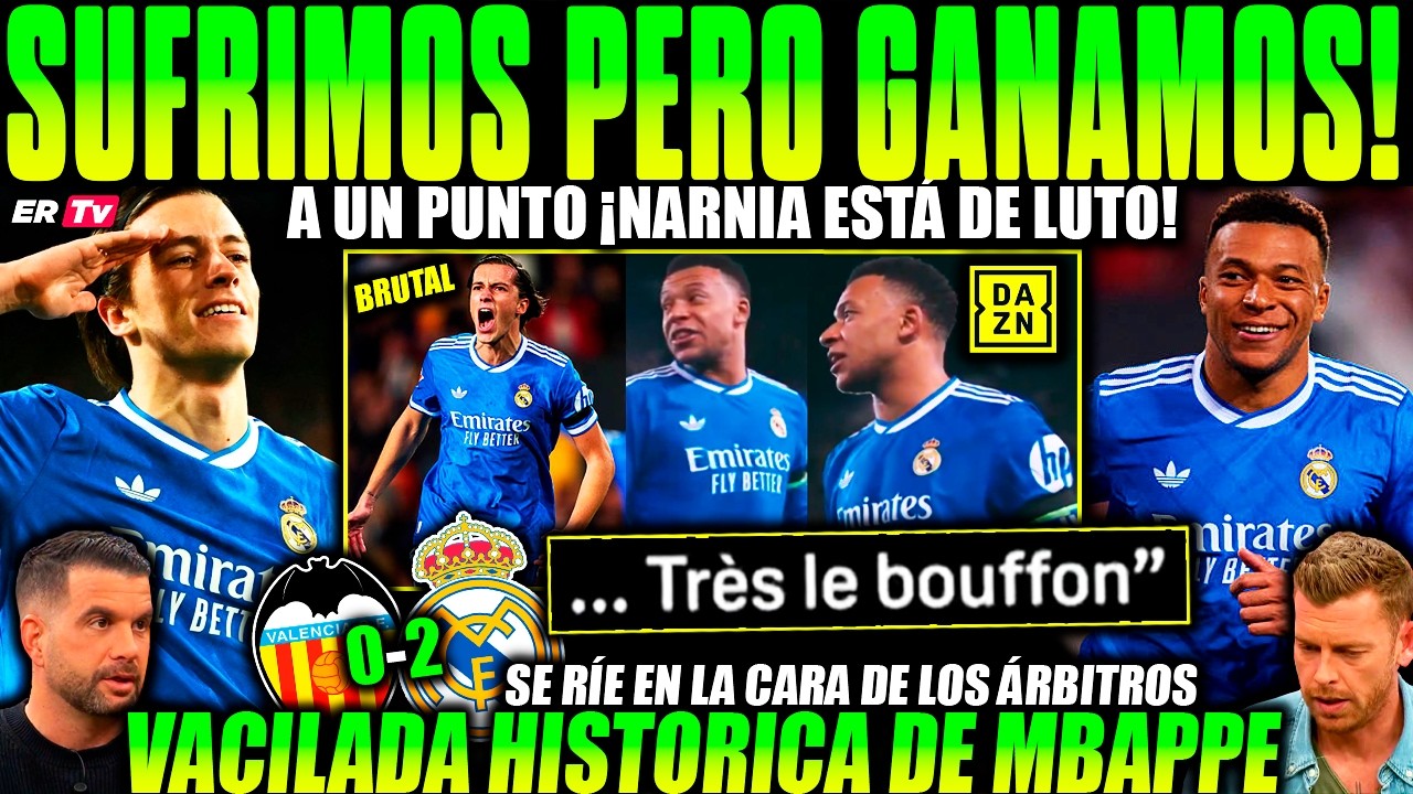 💥 VICTORIA SUFRIDA del REAL MADRID que SE PONE A 1 PUNTO del BARÇA - MBAPPE LLAMA BUFÓN al ÁRBITRO