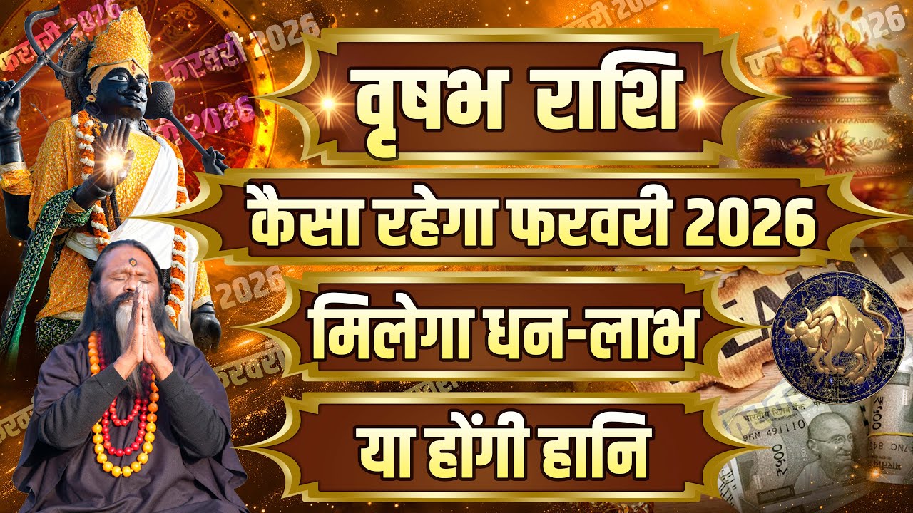 वृषभ राशि कैसा रहेगा फरवरी 2026 मिलेगा धन-लाभ या होंगी हानि || Daati Maharaj ||