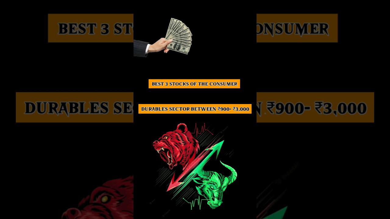 Best 3 stocks of the consumer durables sector between ₹900 - 3,000 